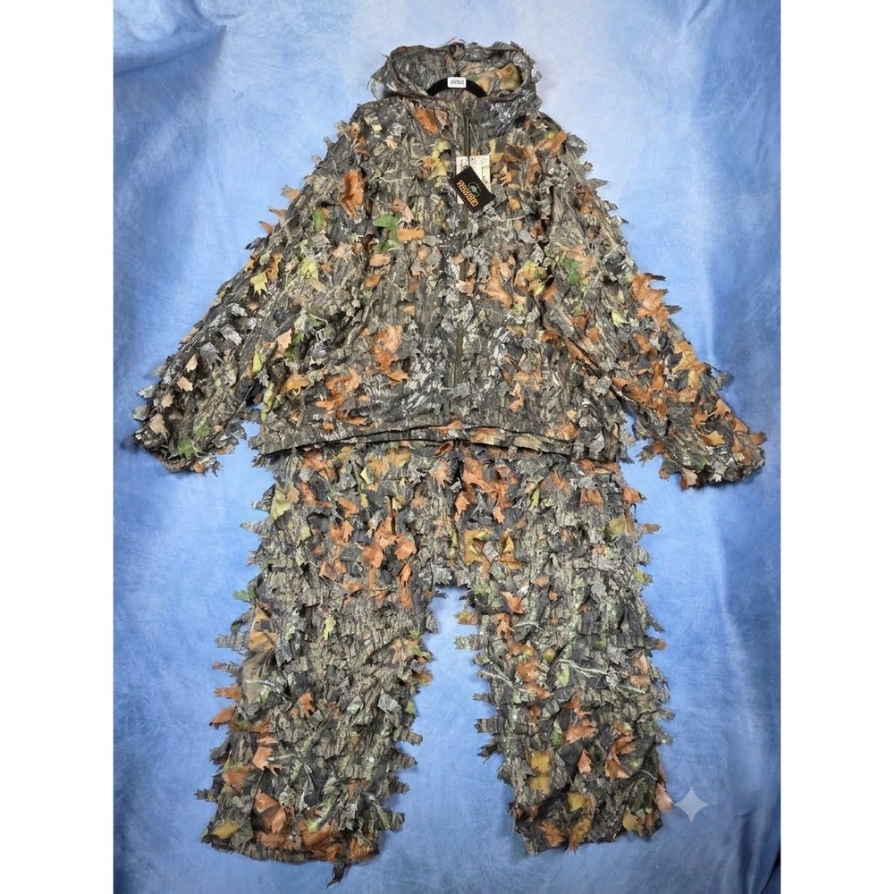 RedHead Mossy Oak Ghillie Suit 2PC Set Men 2XL/3XL 3D Leafy Camo Hunting Jacket